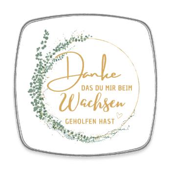 Danke das du uns beim Wachsen geholfen hast! - Viereckiger Kühlschrankmagnet - Weiß - Vorne
