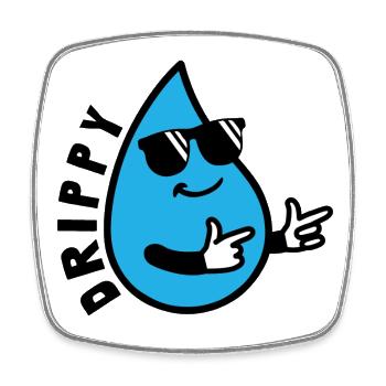 Drippy - Square fridge magnet - white - Front