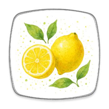Lemons - Square fridge magnet - white - Front