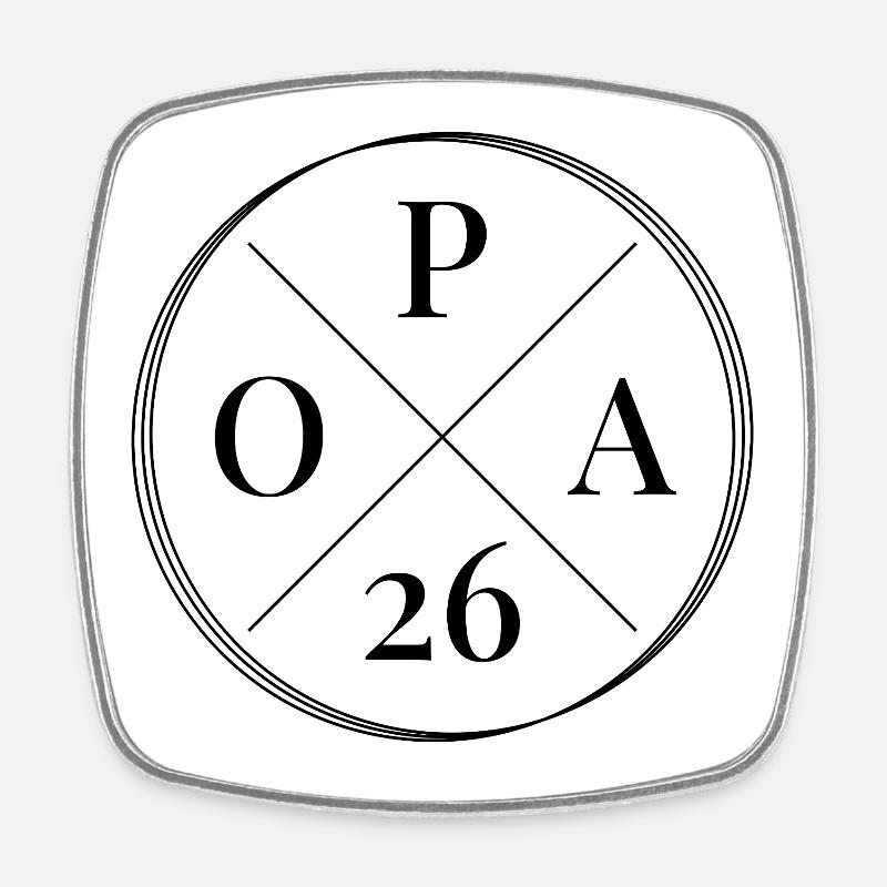Opa 2026 - Viereckiger Kühlschrankmagnet - Weiß