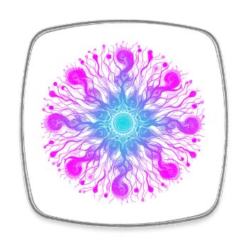 Psyche Mandala - Viereckiger Kühlschrankmagnet - Weiß - Vorne