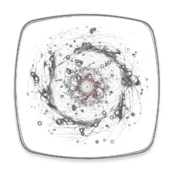 Galaxy Mandala - Square fridge magnet - white - Front