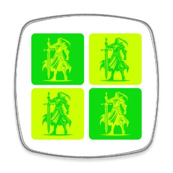 Knight of Justice - Square fridge magnet - white - Front