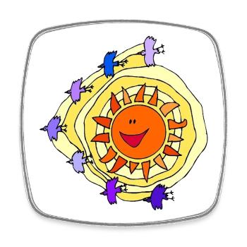 Baby Collection Summer Sun 09 - Square fridge magnet - white - Front