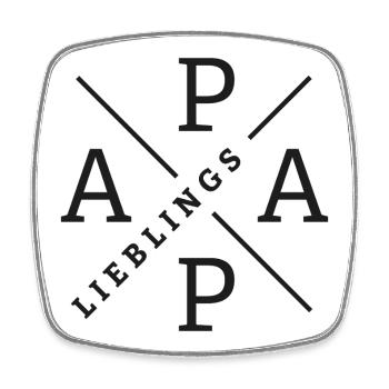 LieblingsPAPA - Viereckiger Kühlschrankmagnet - Weiß - Vorne