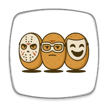 Le gang des chignons – Édition Masque - Magnet carré - blanc - Devant
