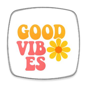 Sommer Vibes - Viereckiger Kühlschrankmagnet - Weiß - Vorne