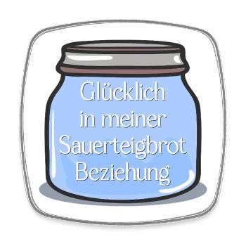 SAUERTEIG BROT BACKEN BEZIEHUNG - Viereckiger Kühlschrankmagnet - Weiß - Vorne