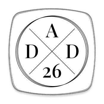 Dad 26 Baby Dad Father's Day Gift Dad 2026 - Square fridge magnet - white - Front