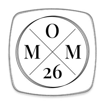 Mom 26 Baby Mutter Muttertag Geschenk Mama 2026 - Viereckiger Kühlschrankmagnet - Weiß - Vorne