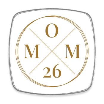 Mom 26 Baby Mutter Muttertag Geschenk Mama 2026 - Viereckiger Kühlschrankmagnet - Weiß - Vorne