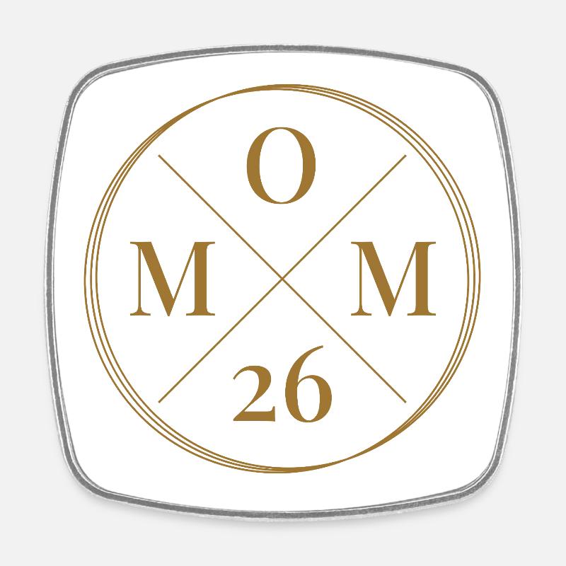 Mom 26 Baby Mutter Muttertag Geschenk Mama 2026 - Viereckiger Kühlschrankmagnet - Weiß