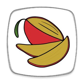 Delicious Fruit Mango - Square fridge magnet - white - Front