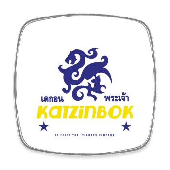 KATZINBOCK IN BANGKOK blue - Square fridge magnet - white - Front