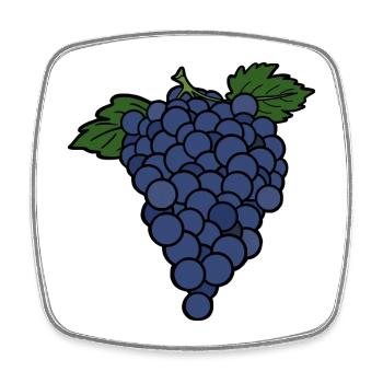 Delicious Fruit Grape - Square fridge magnet - white - Front