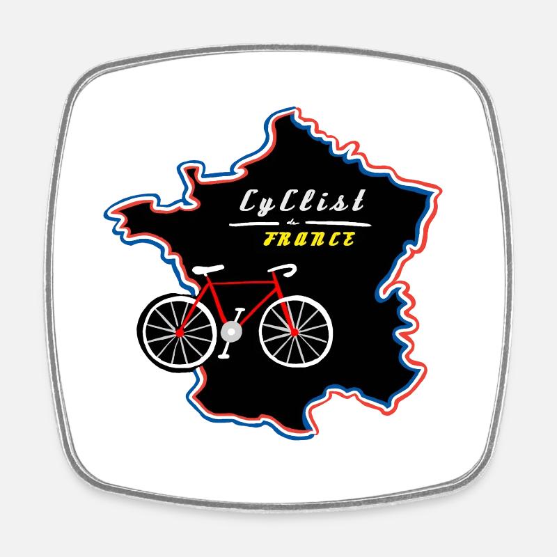 Le Tour - Square fridge magnet - white