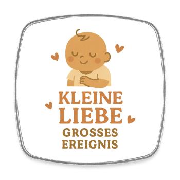 Kleine Liebe Grosses Ereingnis - Viereckiger Kühlschrankmagnet - Weiß - Vorne