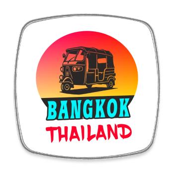 Bangkok Tuk-Tuk Thailand Design - Viereckiger Kühlschrankmagnet - Weiß - Vorne