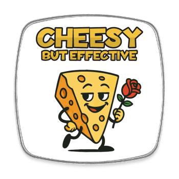 Cheesy Rose Charm Cartoon - Square fridge magnet - white - Front