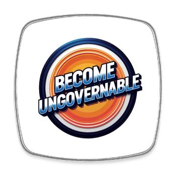 Devenir ingouvernable - Magnet carré - blanc - Devant