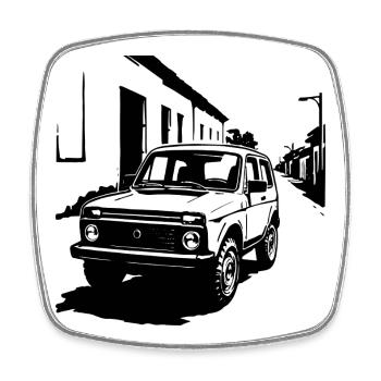 Classique de légende tout-terrain - Magnet carré - blanc - Devant