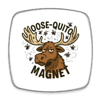 Elch Quittin Magnet Design - Viereckiger Kühlschrankmagnet - Weiß - Vorne