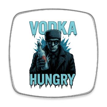 Vodka Hungry – Frosty Look - Square fridge magnet - white - Front