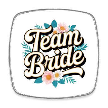 L’équipe de la mariée ! Personnalisable - Magnet carré - blanc - Devant
