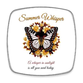 Conception de papillon de rêve d’été - Magnet carré - blanc - Devant