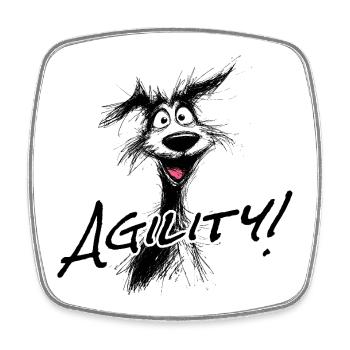 Agility – the dog sport - Square fridge magnet - white - Front