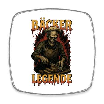Baker Legend - Square fridge magnet - white - Front