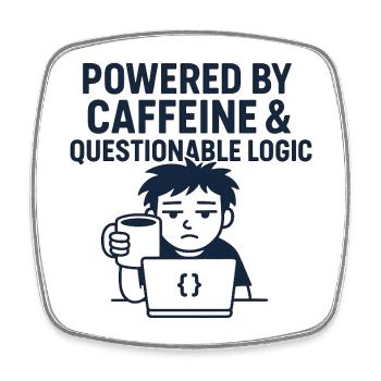 Coffee Machine and Technical Style - Square fridge magnet - white - Front