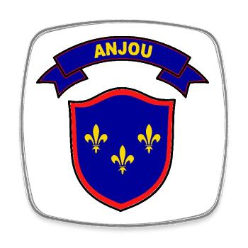 Anjou - Viereckiger Kühlschrankmagnet - Weiß - Vorne
