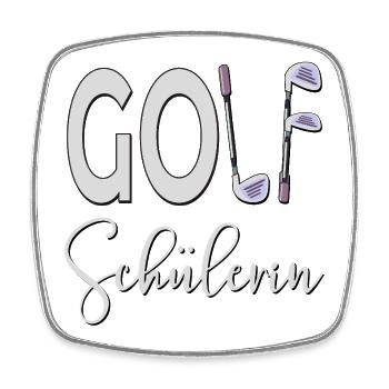 GOLFSCHÜLERIN GOLFSPORT ANFÄNGERIN - Viereckiger Kühlschrankmagnet - Weiß - Vorne