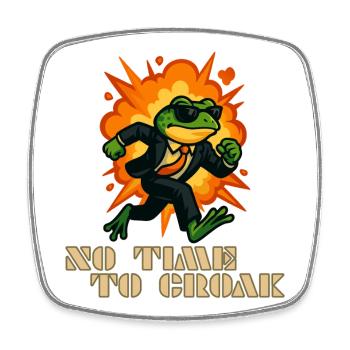 Seeds in a suit - No time for chillax - Square fridge magnet - white - Front