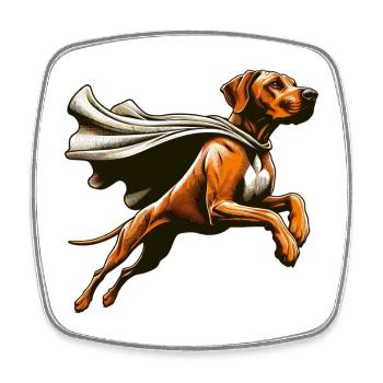 Super Dog Rhodesian Ridgeback RR Ridgie Gift - Square fridge magnet - white - Front