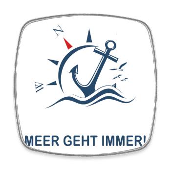 La mer fonctionne toujours - Magnet carré - blanc - Devant