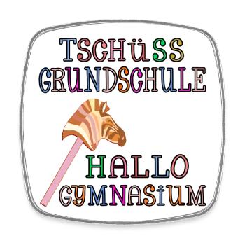 SCHULWECHSEL GYMNASIUM HOBBY HORSING - Viereckiger Kühlschrankmagnet - Weiß - Vorne