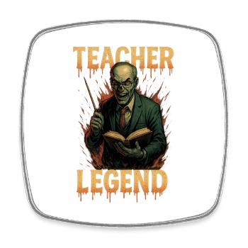 Teacher Legend – Iconic School Hero - Square fridge magnet - white - Front
