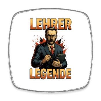 Teacher Legend – Iconic School Hero - Square fridge magnet - white - Front