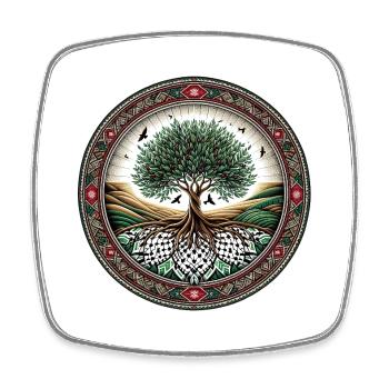 Deep-rooted - Square fridge magnet - white - Front