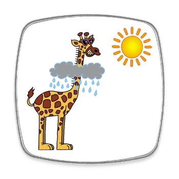 In search of the sun - Square fridge magnet - white - Front
