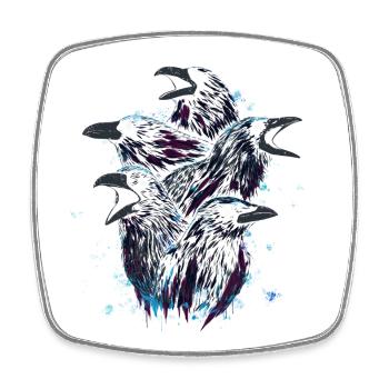 A Murder of Crows - Square fridge magnet - white - Front