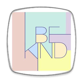 Be Kind - Square fridge magnet - white - Front