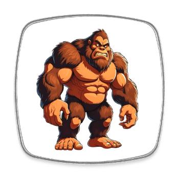 Illustration de guerrier gorille féroce - Magnet carré - blanc - Devant