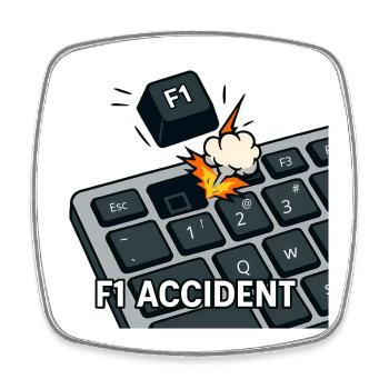 F1-Unfall - lustiges Wortspiel - Viereckiger Kühlschrankmagnet - Weiß - Vorne