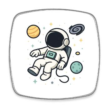 J’ai besoin d’espace – La physique rencontre l’humour spatial - Magnet carré - blanc - Devant