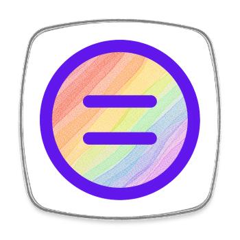 Equality - Gelichheit Gay Pride Rainbow - Viereckiger Kühlschrankmagnet - Weiß - Vorne