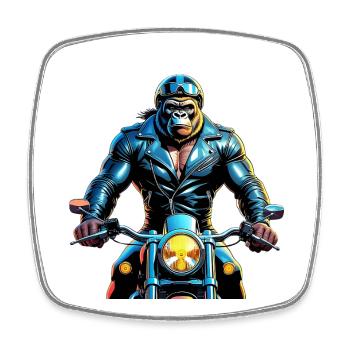 Urbane Gorilla Rider Illustration - Viereckiger Kühlschrankmagnet - Weiß - Vorne