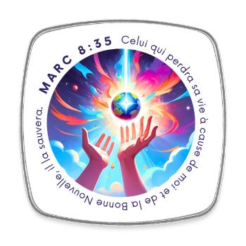 Geschmolzene kosmische Energie - Viereckiger Kühlschrankmagnet - Weiß - Vorne